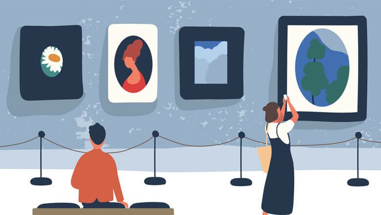 A school trip to a museum